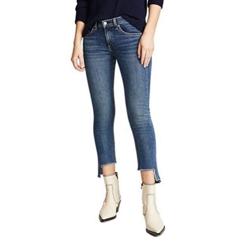 Rag & Bone Hampton distressed hem straight leg capri jeans size 27